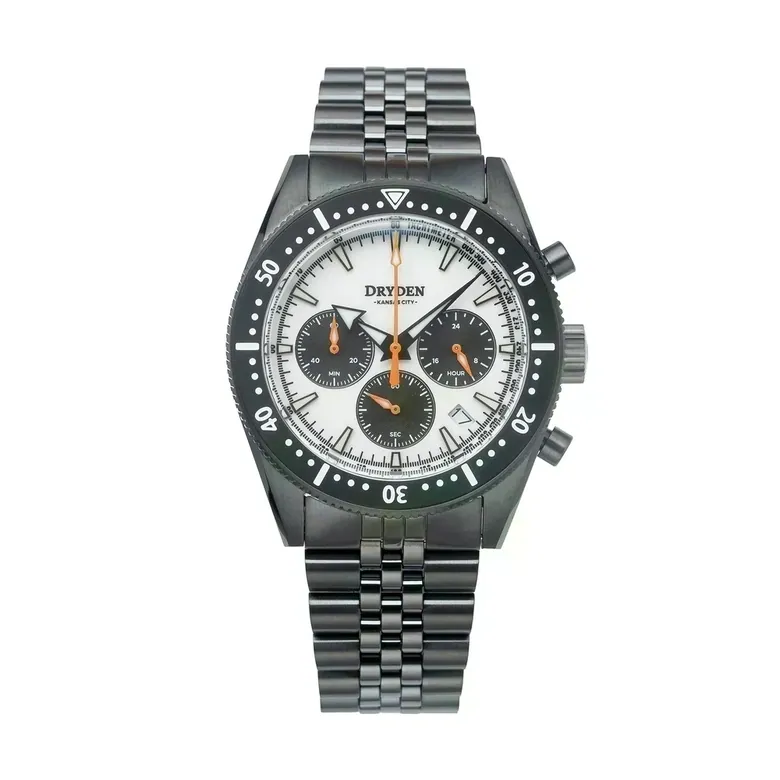 Dryden Chrono Diver Gen 2 42mm Chronograph - PVD Panda Orange