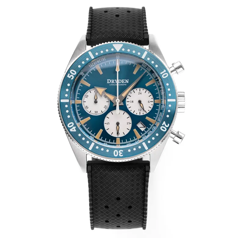Dryden Chrono Diver Series 1 - V6 Blue Vintage Lume