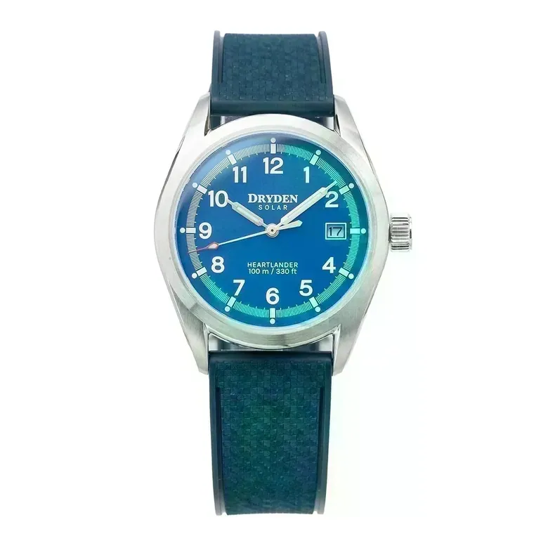 Dryden Heartlander Solar 38mm Field Watch - Dockside Blue