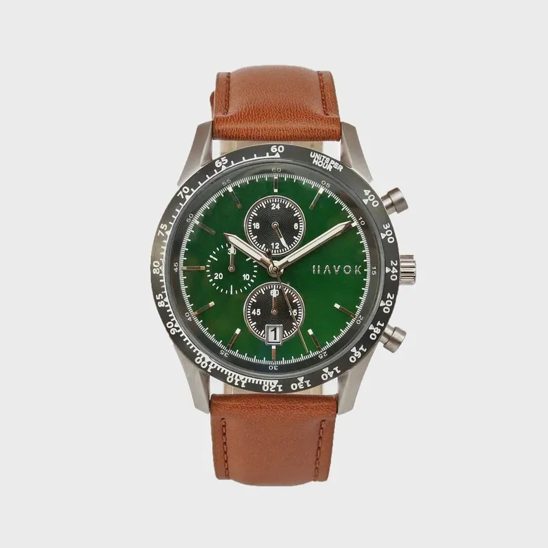 BRITISH GREEN RACER CHRONOGRAPH - 42MM