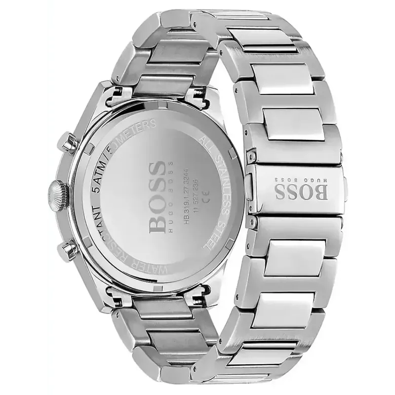 Hugo Boss Pioneer 1513867 Men's Chronograph Watch - 44mm Blue Dial Stainless Steel