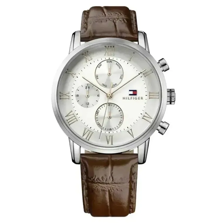 Tommy Hilfiger Kane 1791400 Multifunction Brown Leather Men's Watch