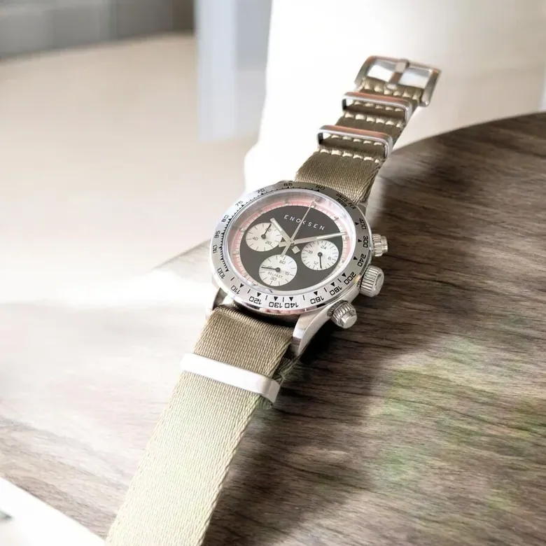 Enoksen KRONO E08/B - Black Reverse Panda Steel - 39MM