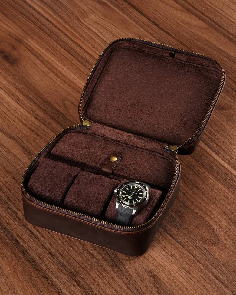 Porta collezioni per 3 orologio in pelle – Fathers #5