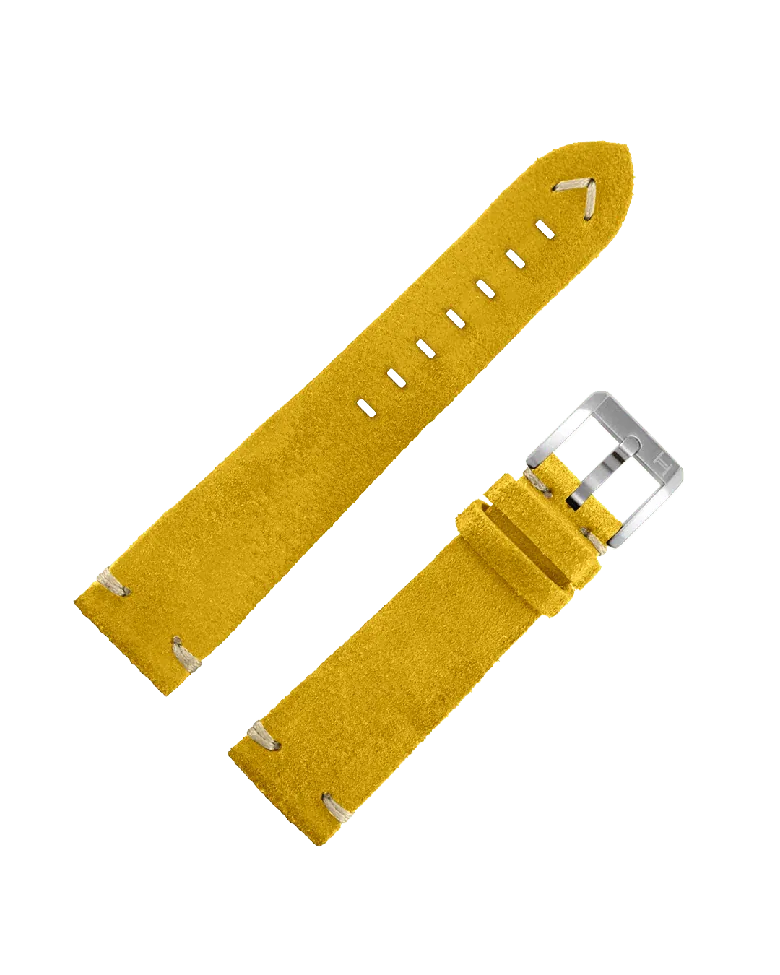 Cinturino Pelle Vitello Scamosciata Giallo