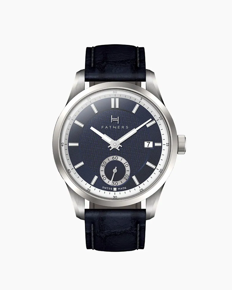 Fathers Nexus - Orologio Small Seconds Automatico Swiss Made - Blu notte 38mm