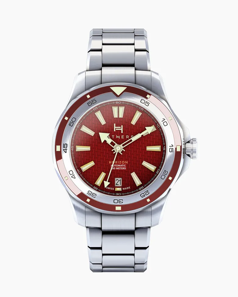 Fathers Anniversary – Orologio Diver Automatico Swiss Made – Rosso 40 mm