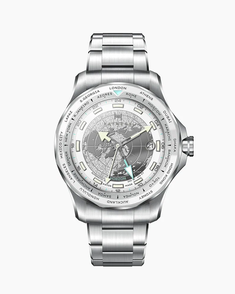 Globetrotter White 40mm — GMT Swiss Made 200m