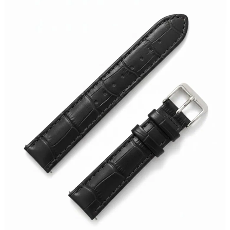 Cinturino Pelle Nero (con anse a sgancio rapido)
