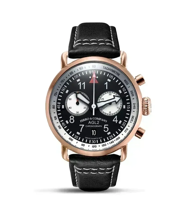 AGL 2 Chronograph Black / White / Rose Gold