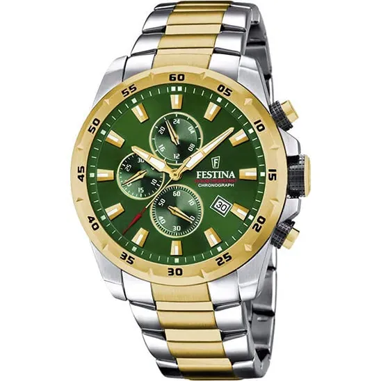 Festina Chrono Sport Stainless Steel Chronograph Mens Watch I Model F20562/3 Quartz Movement