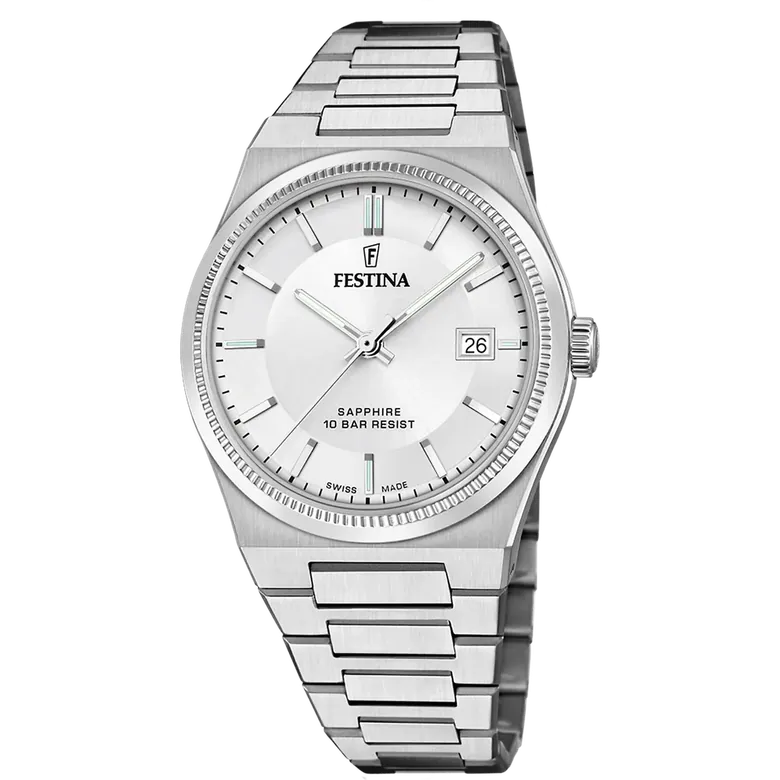 Festina Swiss Made Stainless Steel Analog Mens Watch I Model F20034/1 Quartz Movement