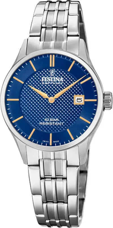 Festina Swiss Made Stainless Steel Analog Ladies Watch I Model F20006/3 Quartz Movement