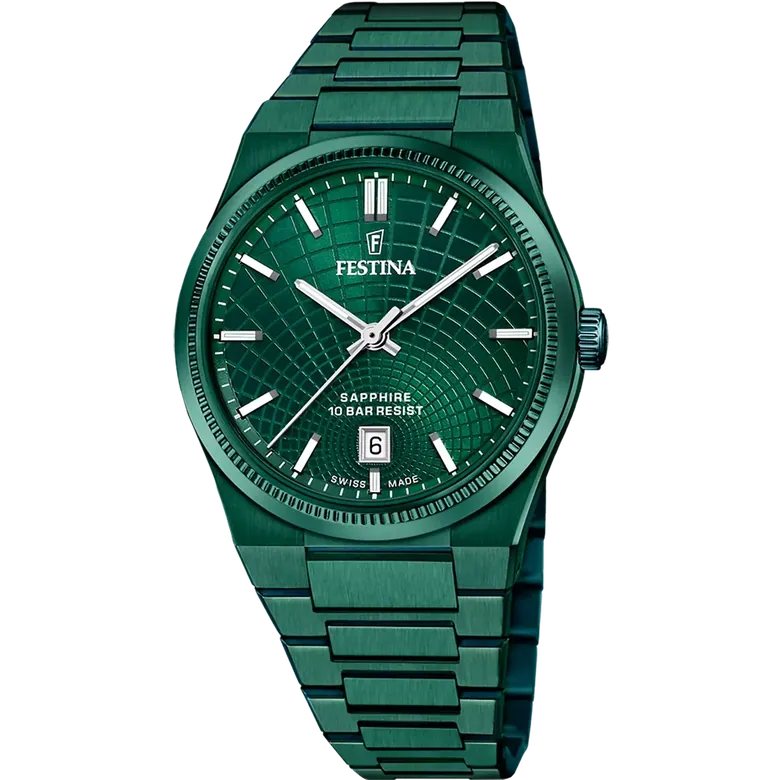Festina Swiss Made Rive Stainless Steel Analog Mens Watch I Model F20079/1 Quartz Movement