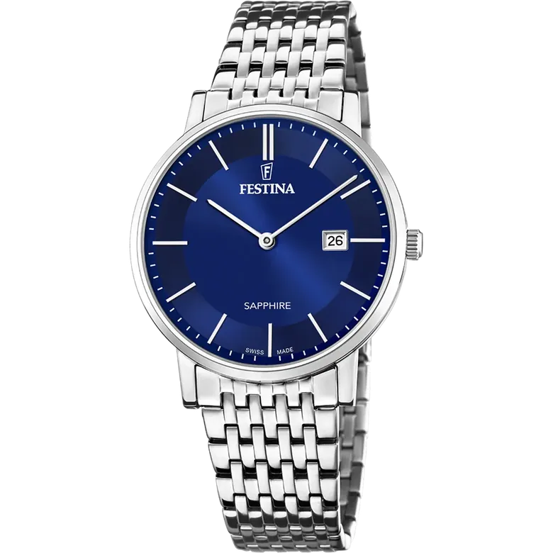 Festina Swiss Made Stainless Steel Analog Mens Watch I Model F20018/2 Quartz Movement