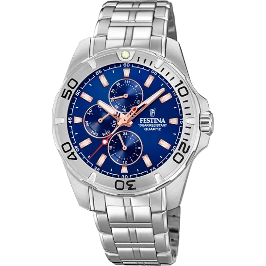Festina Multifunction Stainless Steel Multifunction Mens Watch I Model F20445/5 Quartz Movement