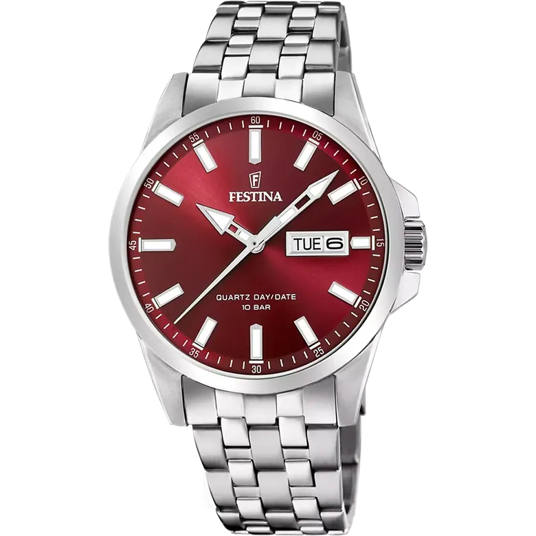 Festina Classics Stainless Steel Analog Mens Watch I Model F20357/G Quartz Movement