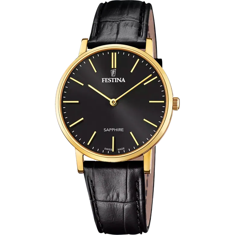 Festina Swiss Made Leather Analog Mens Watch I Model F20016/3 Quartz Movement
