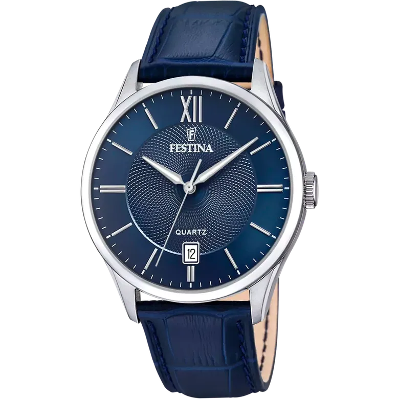 Festina Classics Leather Analog Mens Watch I Model F20426/2 Quartz Movement
