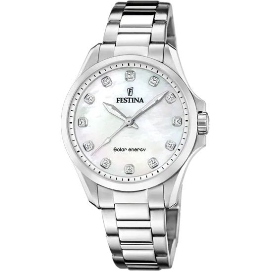 Festina Solar Energy Stainless Steel Analog (Solar Energy) Ladies Watch I Model F20654/1 Quartz Solar Movement
