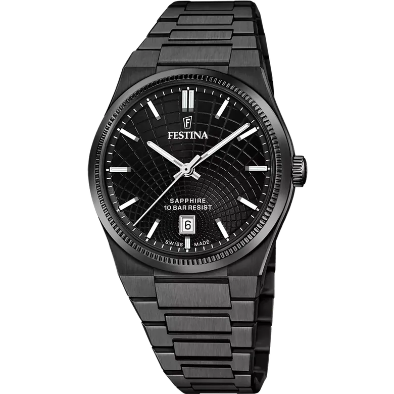 Festina Swiss Made Rive Stainless Steel Analog Mens Watch I Model F20080/1 Quartz Movement
