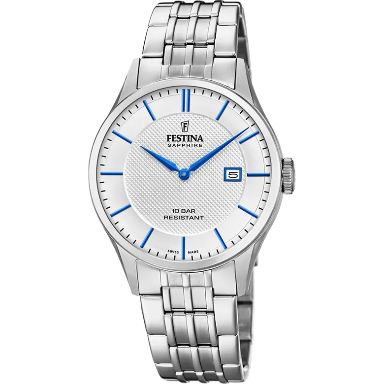 Festina Swiss Made Stainless Steel Analog Mens Watch I Model F20005/2 Quartz Movement