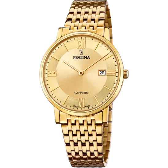 Festina Swiss Made Stainless Steel Analog Mens Watch I Model F20020/2 Quartz Movement