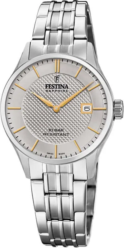 Festina Swiss Made Stainless Steel Analog Ladies Watch I Model F20006/2 Quartz Movement