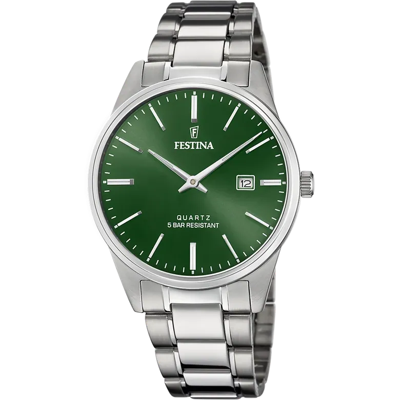Festina Classics Stainless Steel Analog Mens Watch I Model F20511-5 Quartz Movement