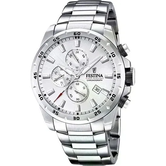 Festina Chrono Sport Stainless Steel Chronograph Mens Watch I Model F20463/1 Quartz Movement