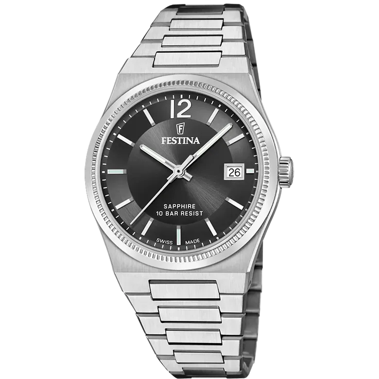 Festina Swiss Made Stainless Steel Analog Ladies Watch I Model F20035/6 Quartz Movement
