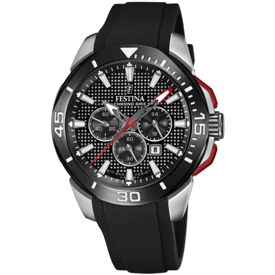 Festina Chrono Bike Rubber Chronograph Mens Watch I Model F20642/4 Quartz Movement