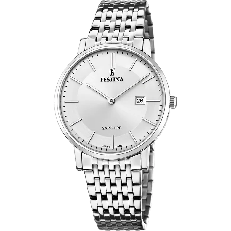 Festina Swiss Made Stainless Steel Analog Mens Watch I Model F20018/1 Quartz Movement