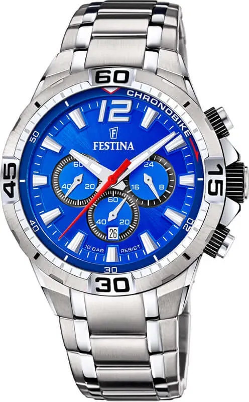 Festina Chrono Bike Stainless Steel Chronograph Mens Watch I Model F20522/2 Quartz Movement