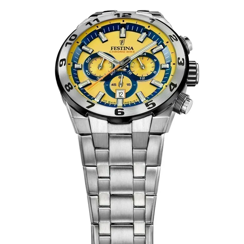 Festina Chrono Bike Stainless Steel Chronograph Mens Watch I Model F20670/4 Quartz Movement