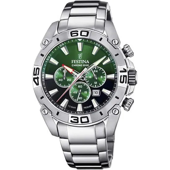 Festina Chrono Bike Stainless Steel Chronograph Mens Watch I Model F20543/3 Quartz Movement