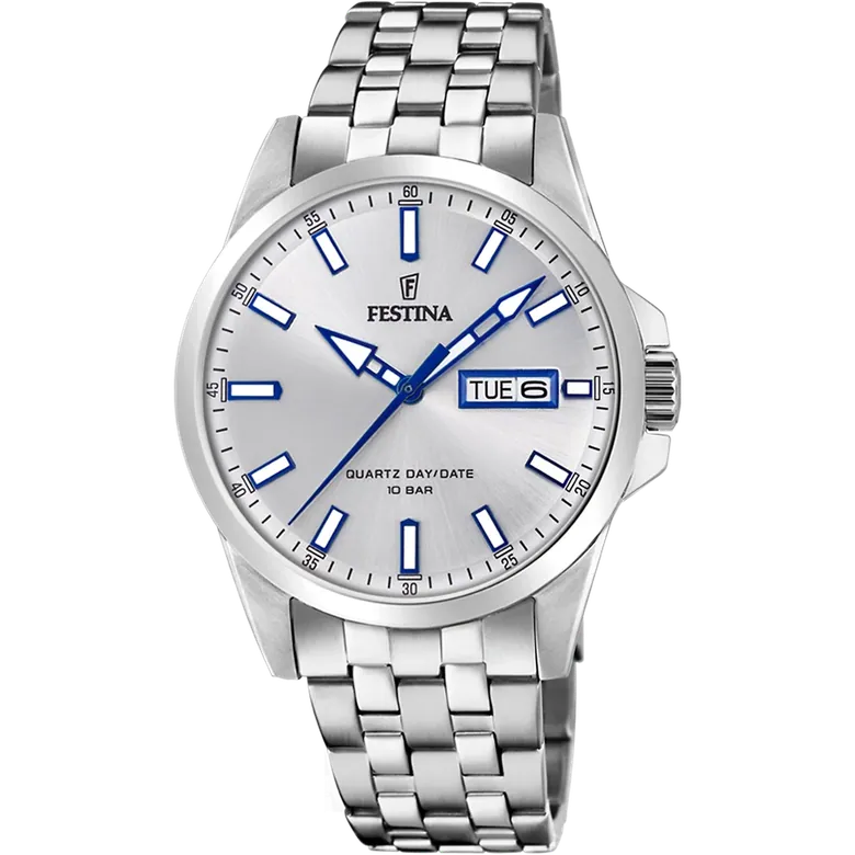 Festina Classics Stainless Steel Analog Mens Watch I Model F20357/1 Quartz Movement