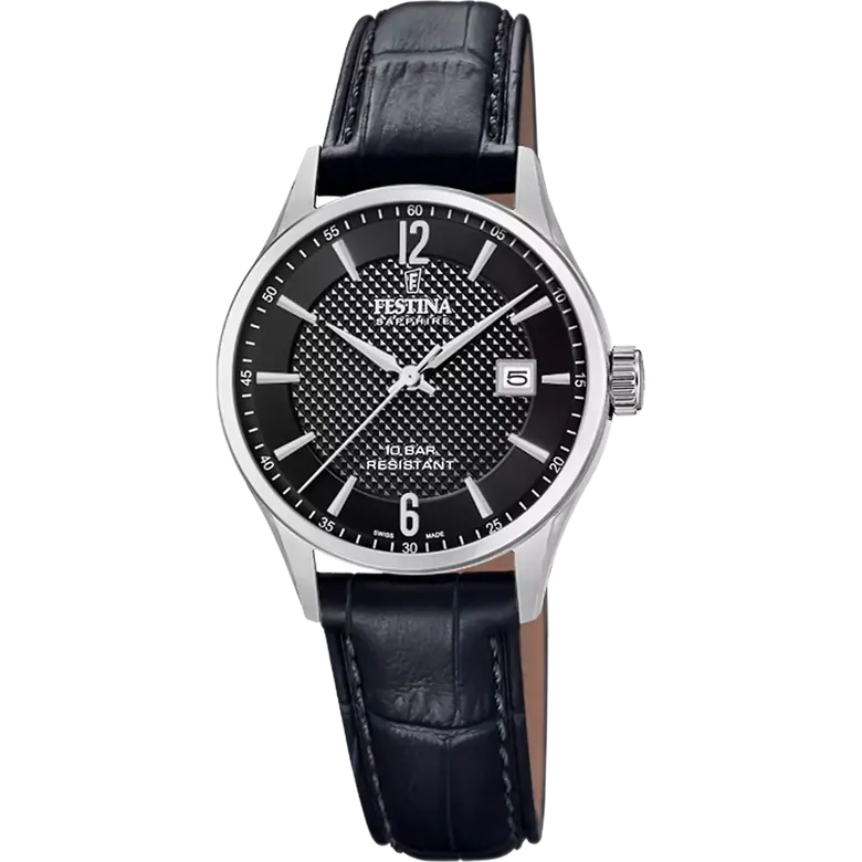 Festina Swiss Made Leather Analog Ladies Watch I Model F20009/4 Quartz Movement
