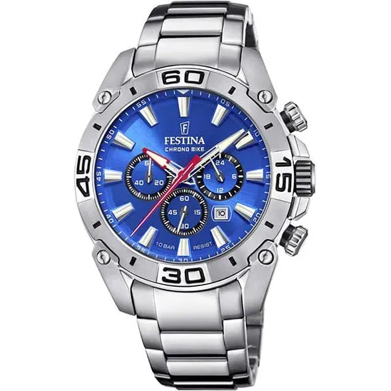 Festina Chrono Bike Stainless Steel Chronograph Mens Watch I Model F20543/2 Quartz Movement