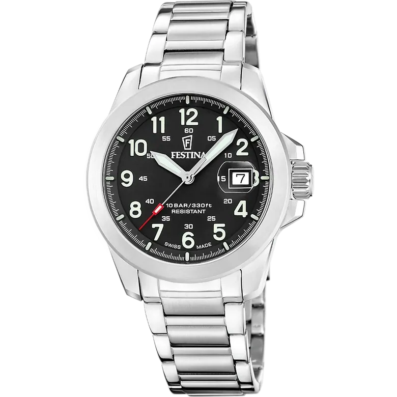 Festina Swiss Made Stainless Steel Analog Mens Watch I Model F20081-4 Quartz Movement
