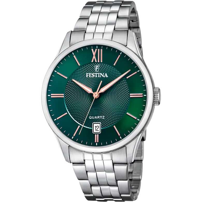 Festina Classics Stainless Steel Analog Mens Watch I Model F20425-7 Quartz Movement
