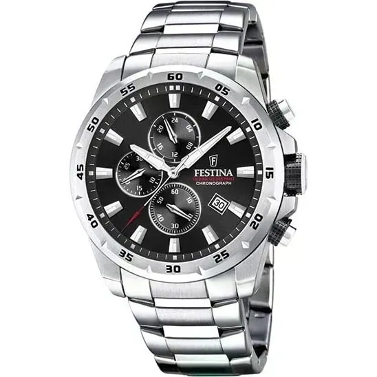 Festina Chrono Sport Stainless Steel Chronograph Mens Watch I Model F20463/4 Quartz Movement