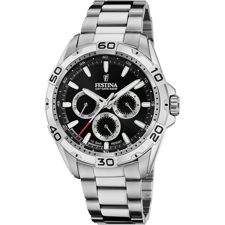 Festina Multifunction Stainless Steel Multifunction Mens Watch I Model F20623-4 Quartz Movement