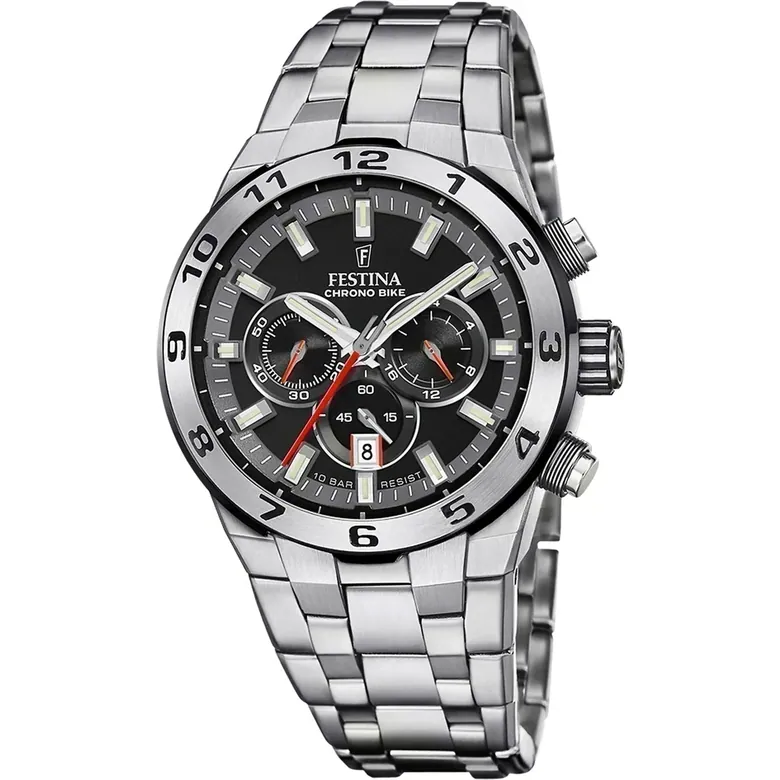 Festina Chrono Bike Stainless Steel Chronograph Mens Watch I Model F20670/6 Quartz Movement