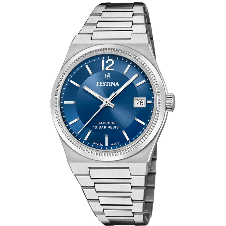 Festina Swiss Made Stainless Steel Analog Ladies Watch I Model F20035/4 Quartz Movement