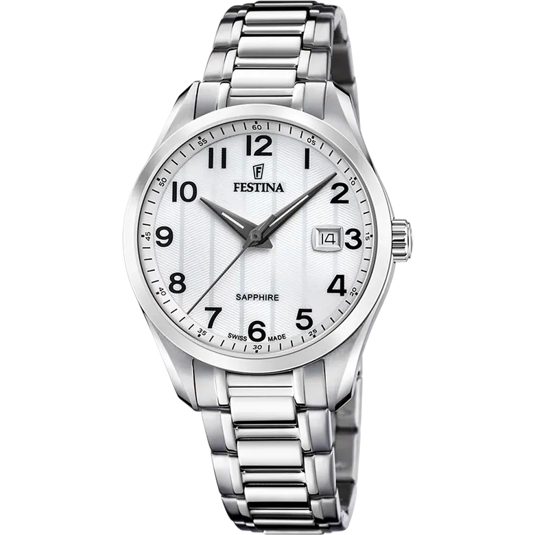 Festina Swiss Made Stainless Steel Analog Mens Watch I Model F20026/1 Quartz Movement