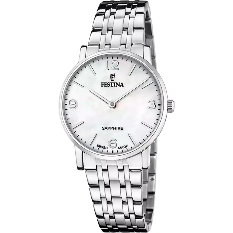 Festina Swiss Made Stainless Steel Analog Ladies Watch I Model F20047/2 Quartz Movement