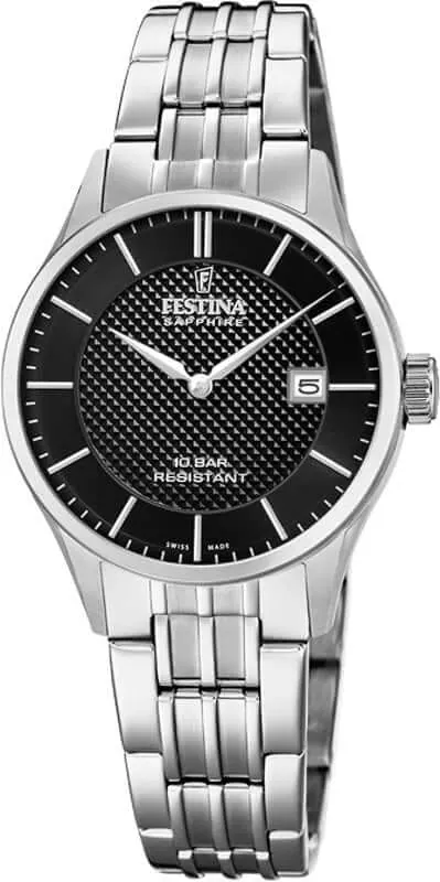 Festina Swiss Made Stainless Steel Analog Ladies Watch I Model F20006/4 Quartz Movement