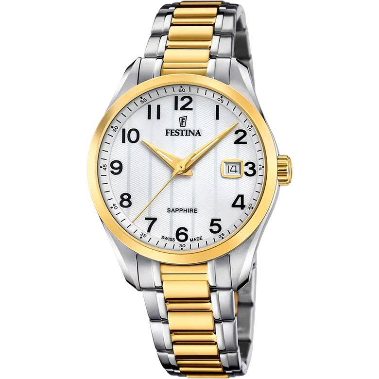 Festina Swiss Made Stainless Steel Analog Mens Watch I Model F20027/1 Quartz Movement