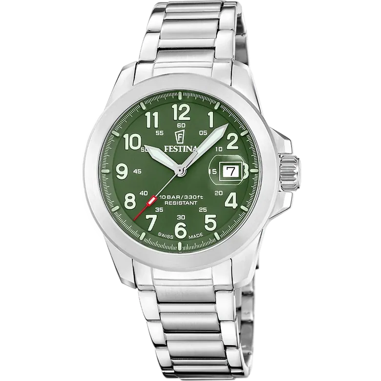Festina Swiss Made Stainless Steel Analog Mens Watch I Model F20081-3 Quartz Movement